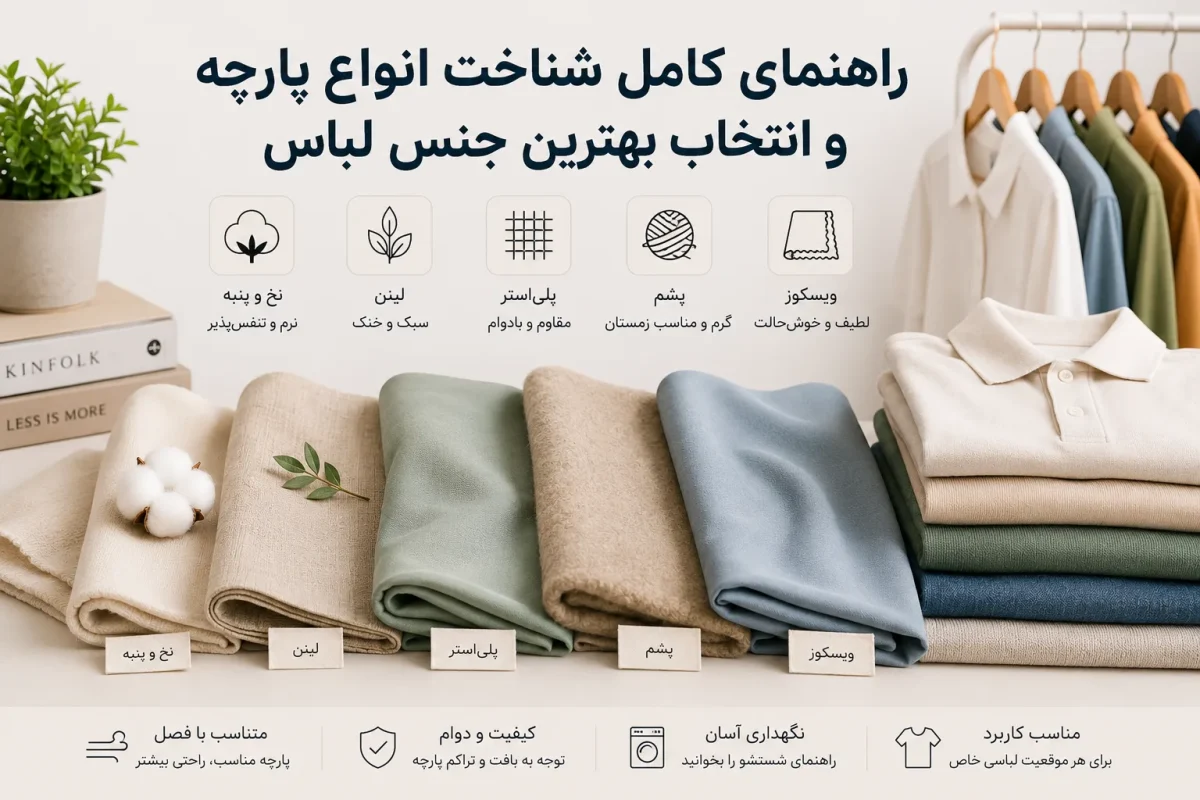راهنمای شناخت انواع پارچه و انتخاب جنس مناسب لباس